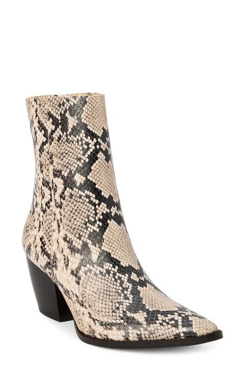 Caty Western Pointed Toe Bootie (Women)