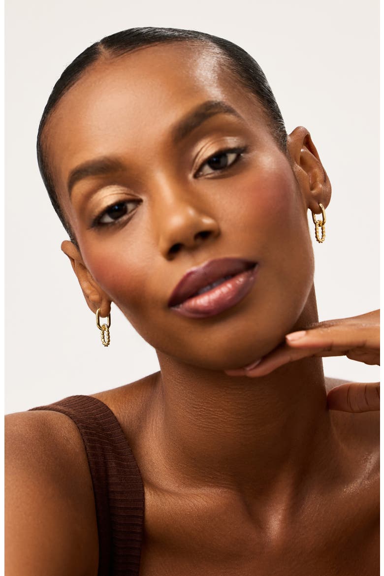 Gold Drop Earrings - Ash Double Mini, Alternate, color, Gold