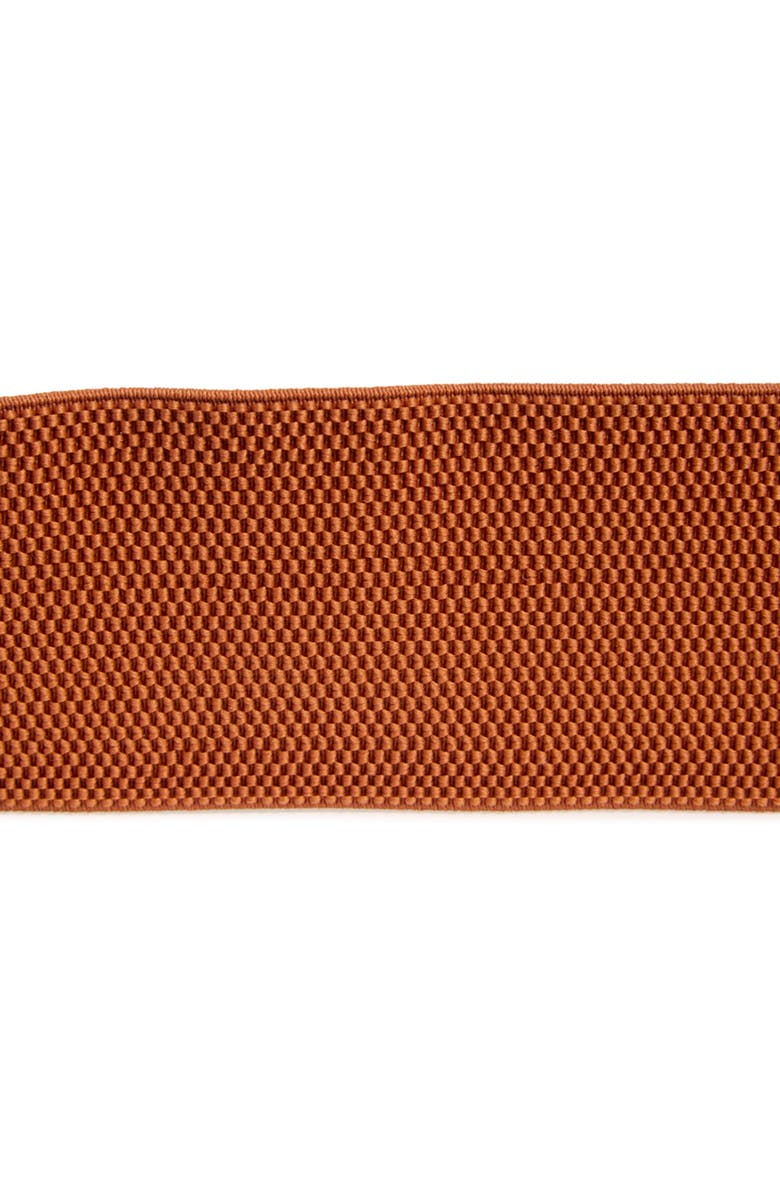 AREA STARS Kara Double Buckle Stretch Woven Belt, Alternate, color, Brown