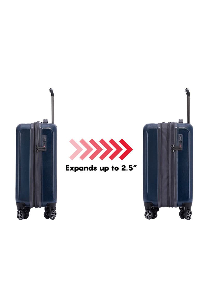 Rails 20 Inch Expandable Hardside Upright Suitcase, Alternate, color, Carbon Blue