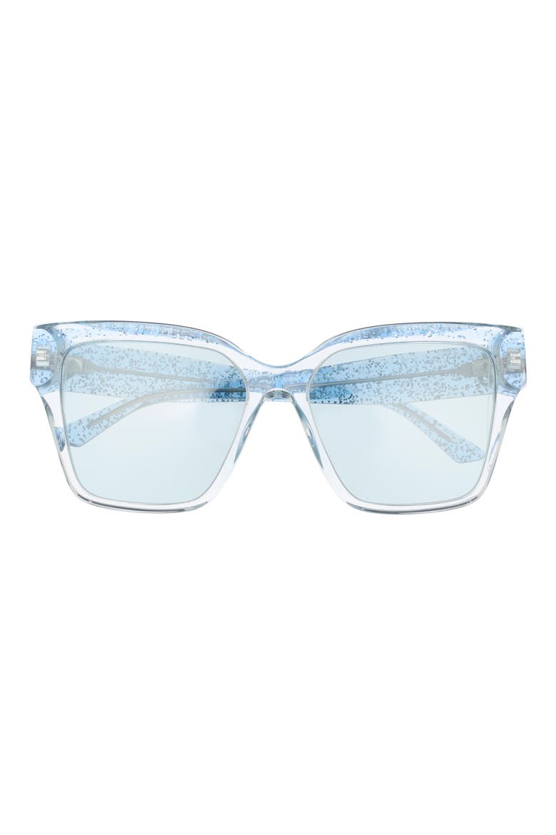55mm Pillow Sunglasses, Main, color, SILVER MIRROR