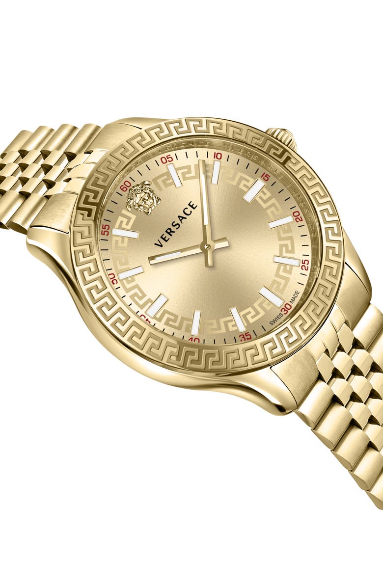 Versace Hellenyium Bracelet Watch, 36mm, Alternate, color, Gold