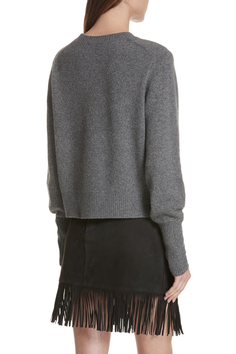 Puff Sleeve Sweater, Alternate, color, CHARCOAL