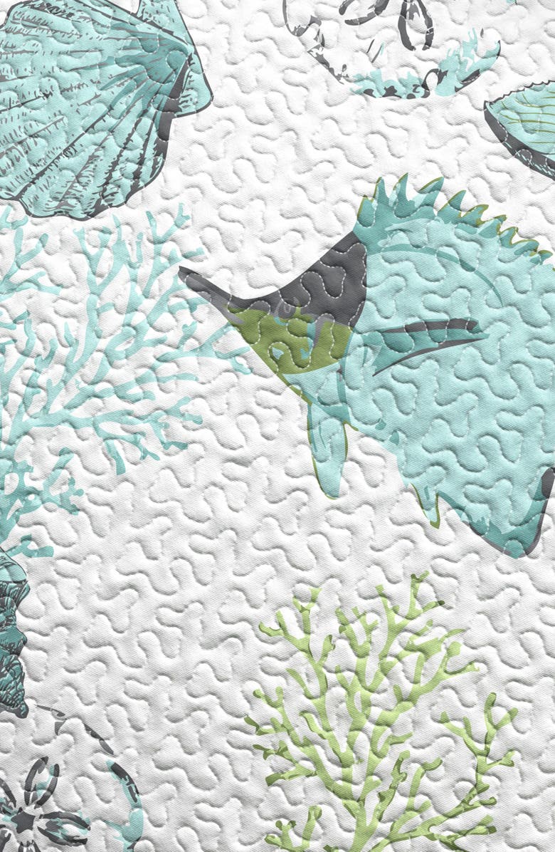 Woven & Weft Sea Fish Quilt & Sham Set, Alternate, color, Fish Coral