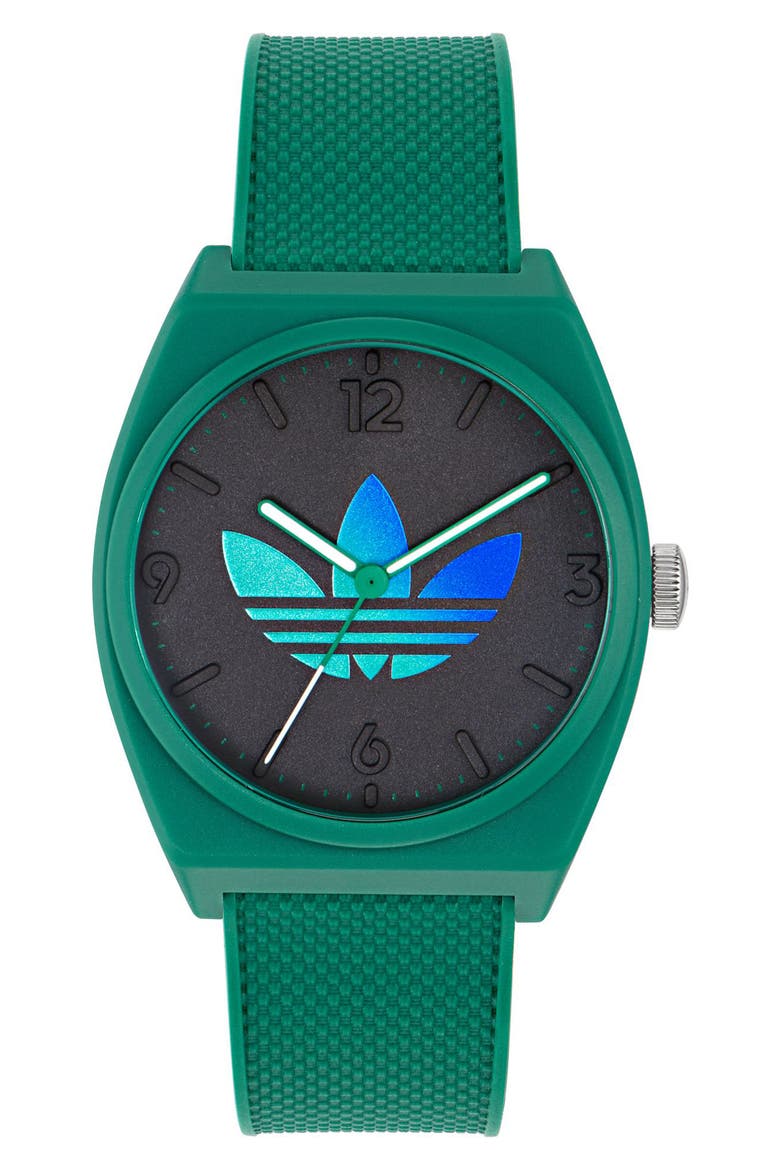 Project Two Resin Strap Watch, 38mm, Main, color, GREEN