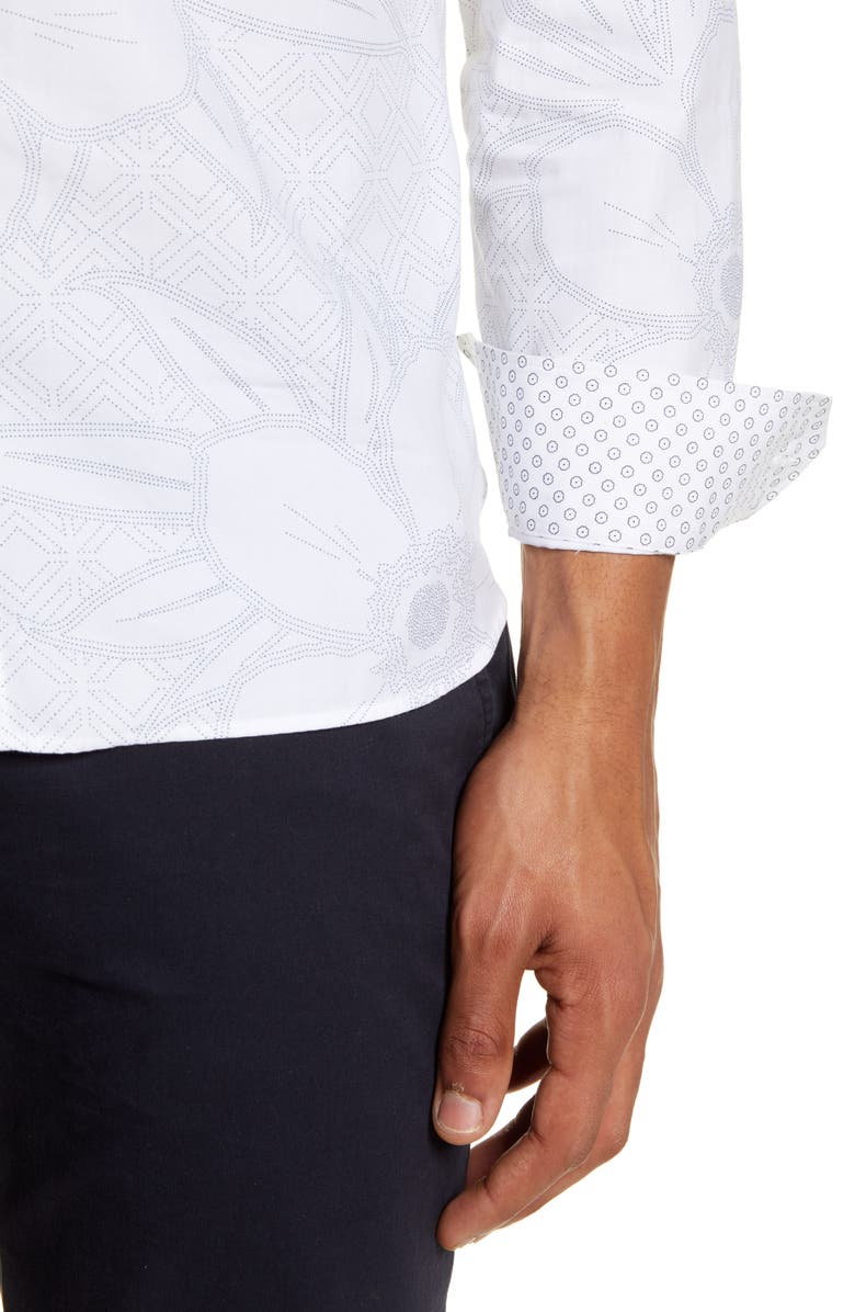 Ted Baker London GoGirl Slim Fit Dress Shirt, Alternate, color, 