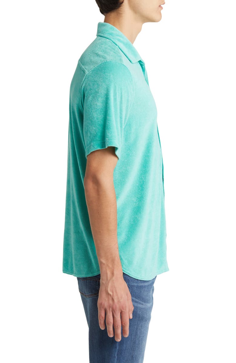 Tommy Bahama Poolside Short Sleeve Terry Cloth Button-Up Shirt, Alternate, color, 