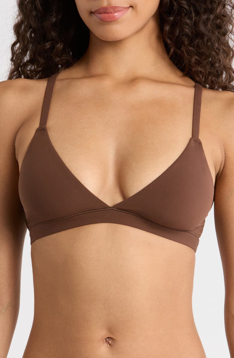 SKIMS Fits Everybody Triangle Bralette, Main, color, Cocoa