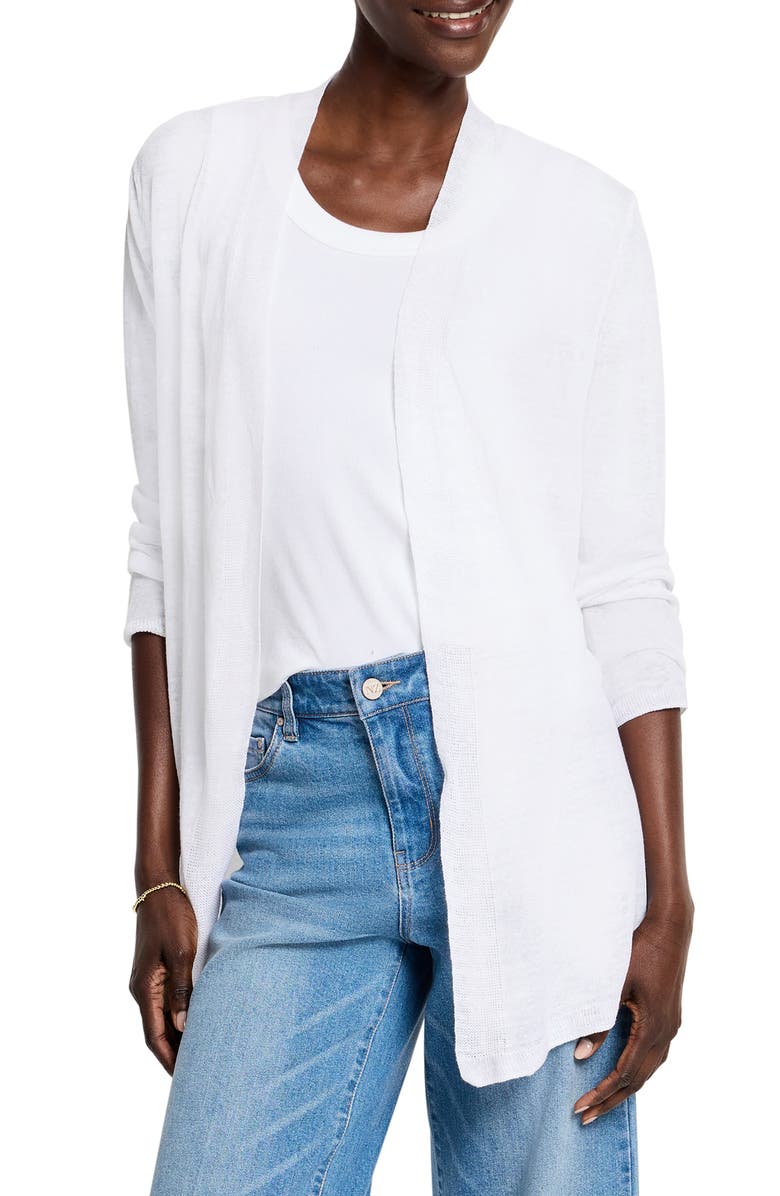 NIC+ZOE All Year Open Front Cardigan, Main, color, Paper White