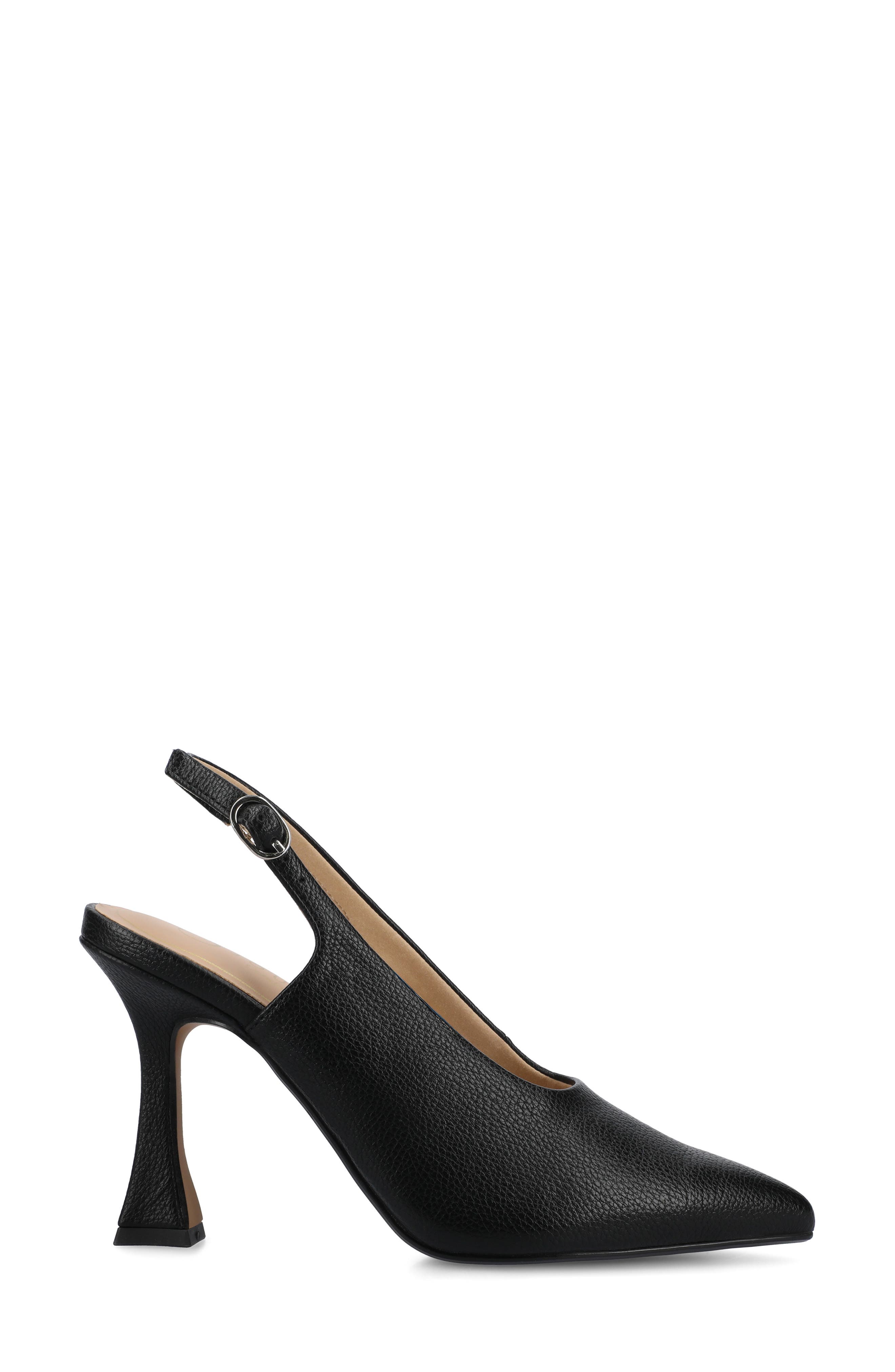 Verena Pointed Toe Slingback Pump, Alternate, color, BLACK