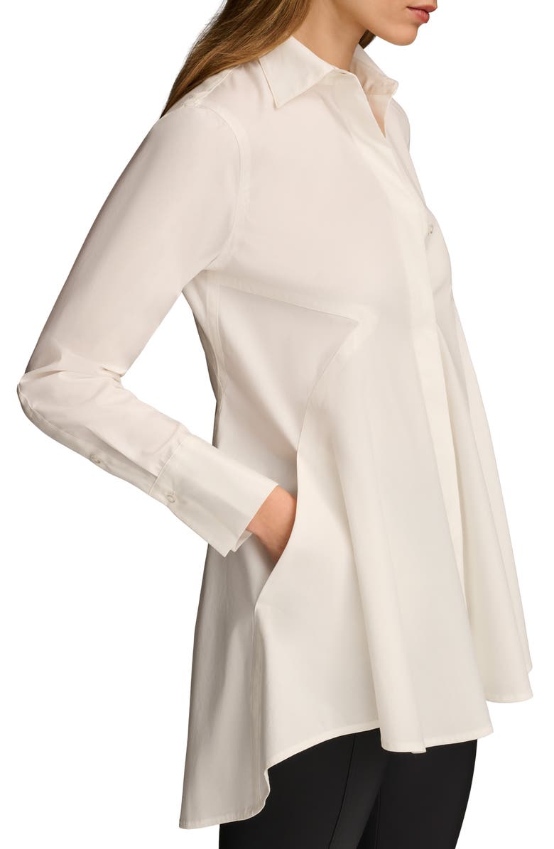 Donna Karan New York High-Low A-Line Tunic, Alternate, color, Cream