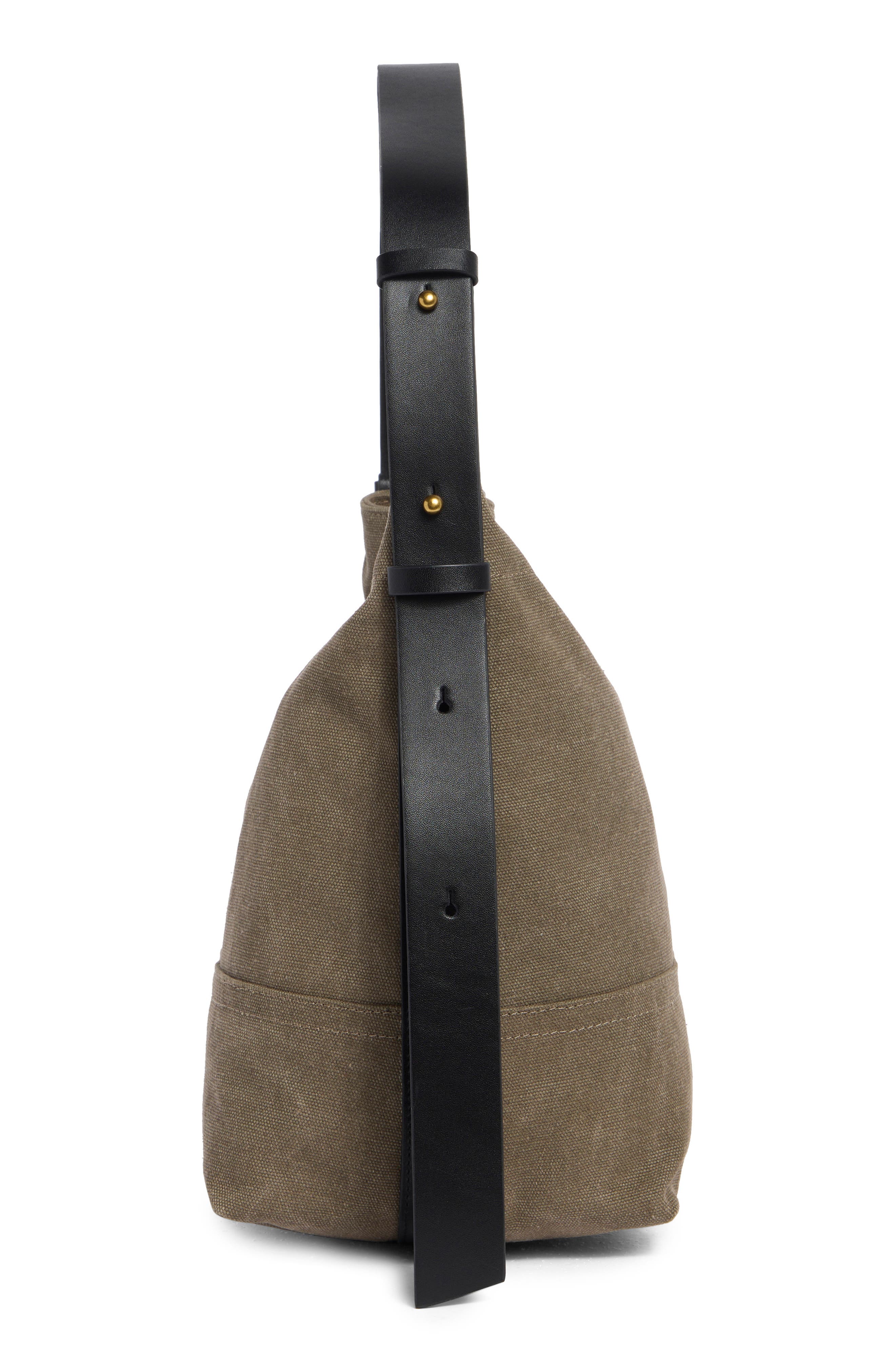 rag & bone Clinton Canvas Bucket Bag, Alternate, color, Natural
