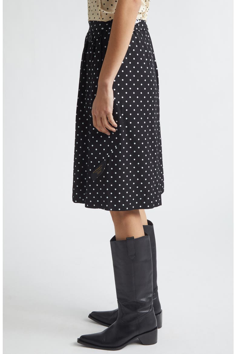 Polka Dot Wide Leg Shorts, Alternate, color, BLACK BASE