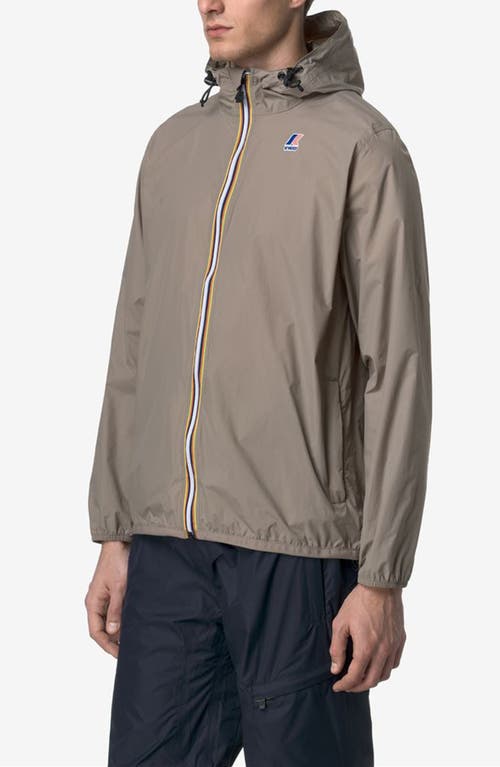 K-way Le Vrai 4.0 Claude Water Repellent Jacket In Beige Taupe