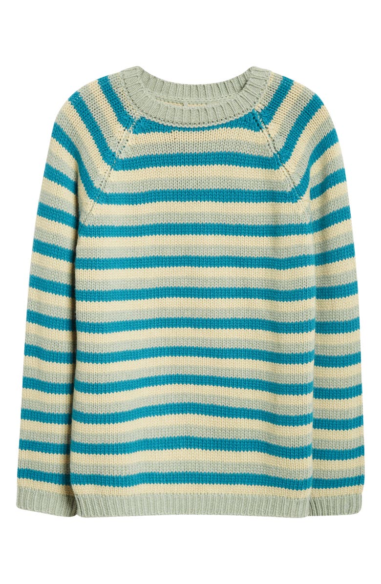 Bode Mossy Glen Wool Crewneck Sweater, Alternate, color, Green Multi