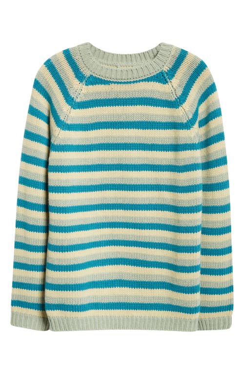 Shop Bode Mossy Glen Wool Crewneck Sweater In Green Multi