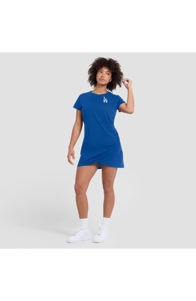 FANATICS Women's Fanatics Royal Los Angeles Dodgers Ruched Drape T-Shirt Dress, Alternate, color,