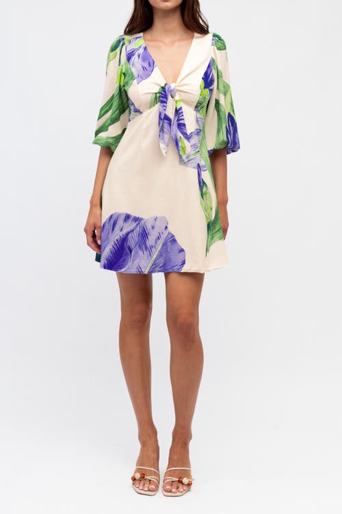 White Closet V-neck Mini Dress Sweet Iris In White