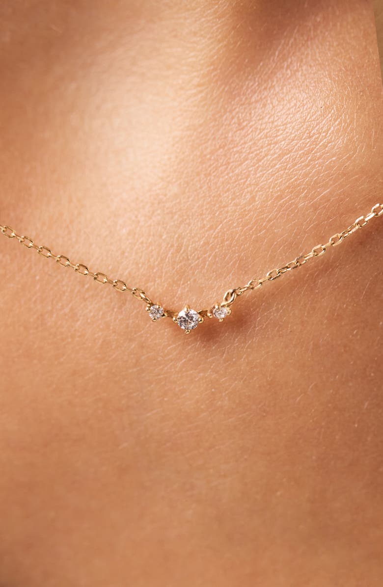 Ana Luisa Diamond Necklace - Triple Diamond Necklace, Alternate, color, Gold