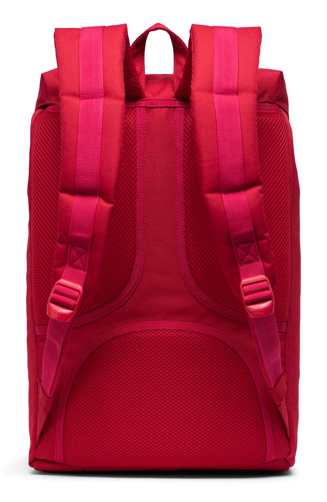 Little America Mid Volume Backpack, Alternate, color, RED/ SADDLE BROWN