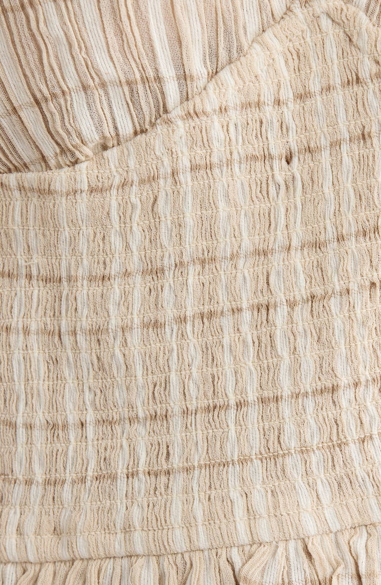 Rip Curl Paradise Check Cotton Blend Crop Tank, Alternate, color, Off White