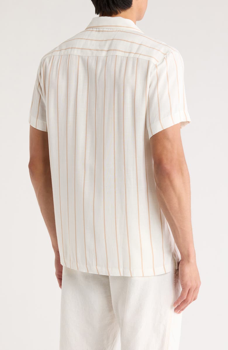 DENIM AND FLOWER Stripe Viscose Camp Shirt, Alternate, color,