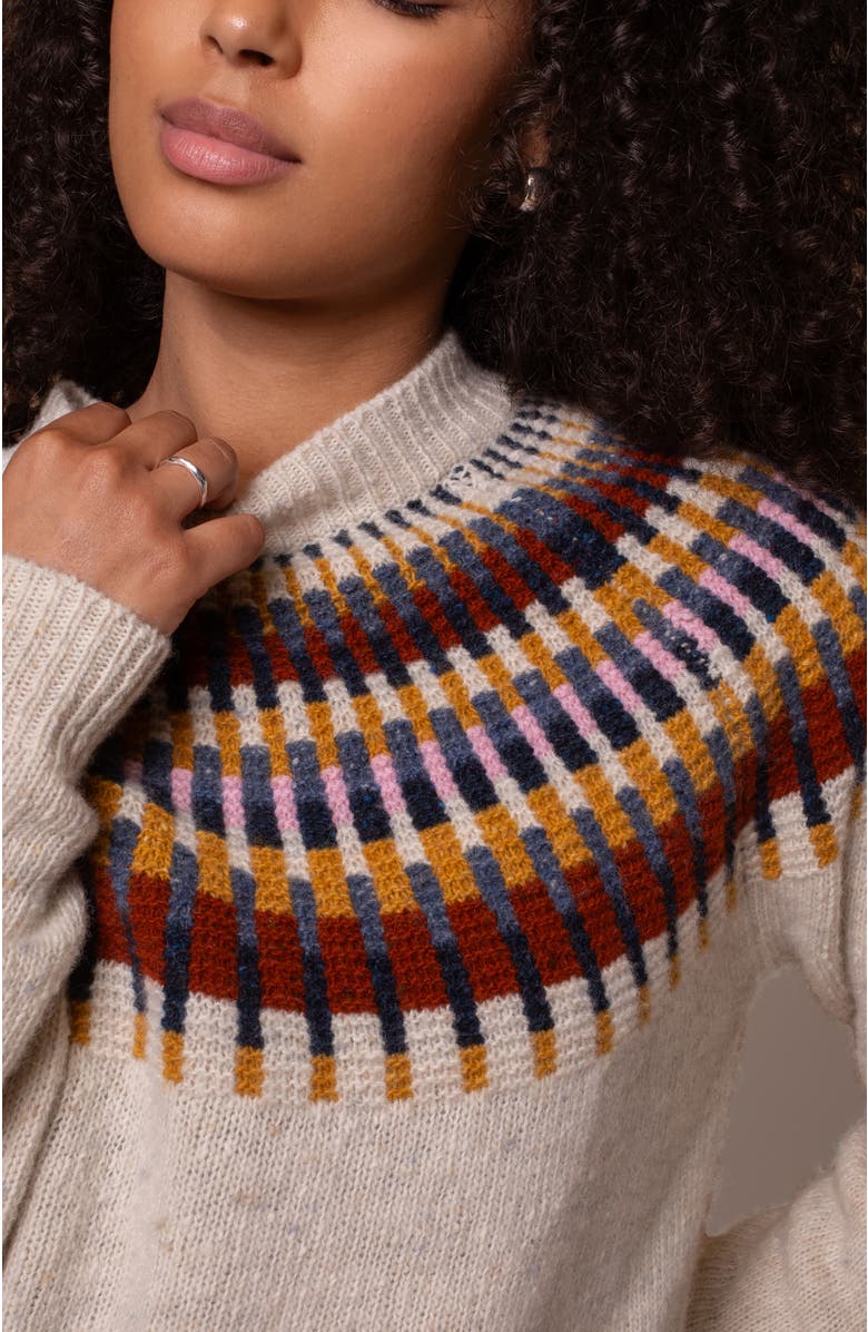 Celtic 
Co. Stitch Yoke High Neck Sweater, Alternate, color, Oatmeal