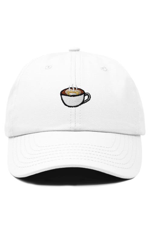 Dalix Cappuccino Embroidered Casual Cap In White