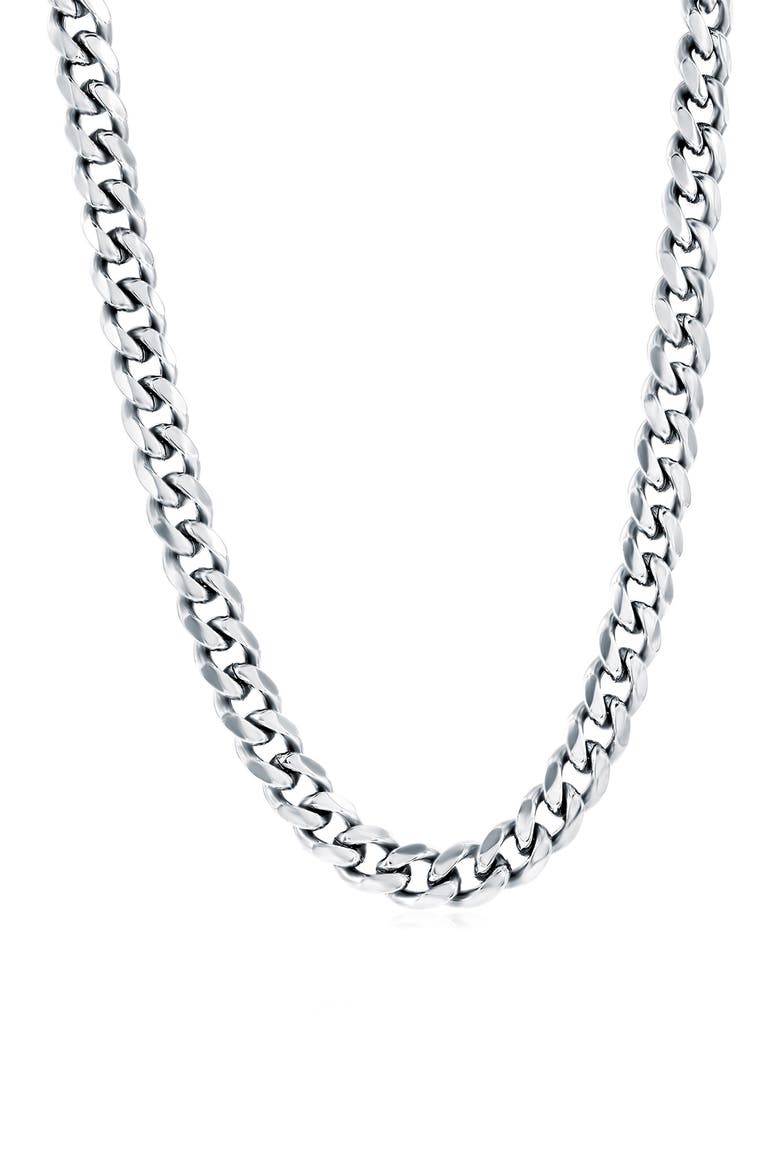 Cuban Link Necklace, Main, color, SILVER