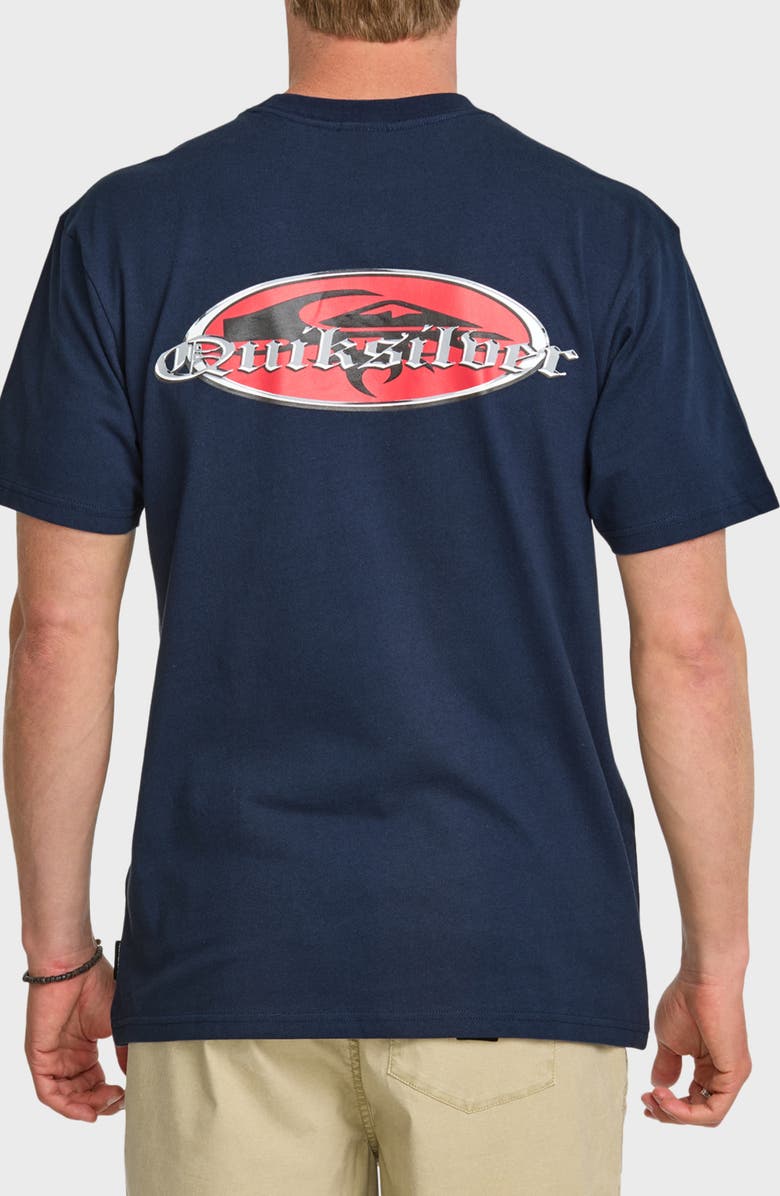 Quiksilver Chrome Engish Graphic T-Shirt, Alternate, color, 