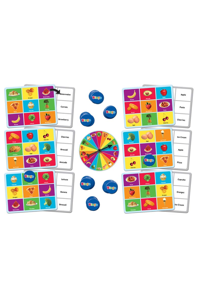 Food Bingo Game, Alternate, color, Multicolor