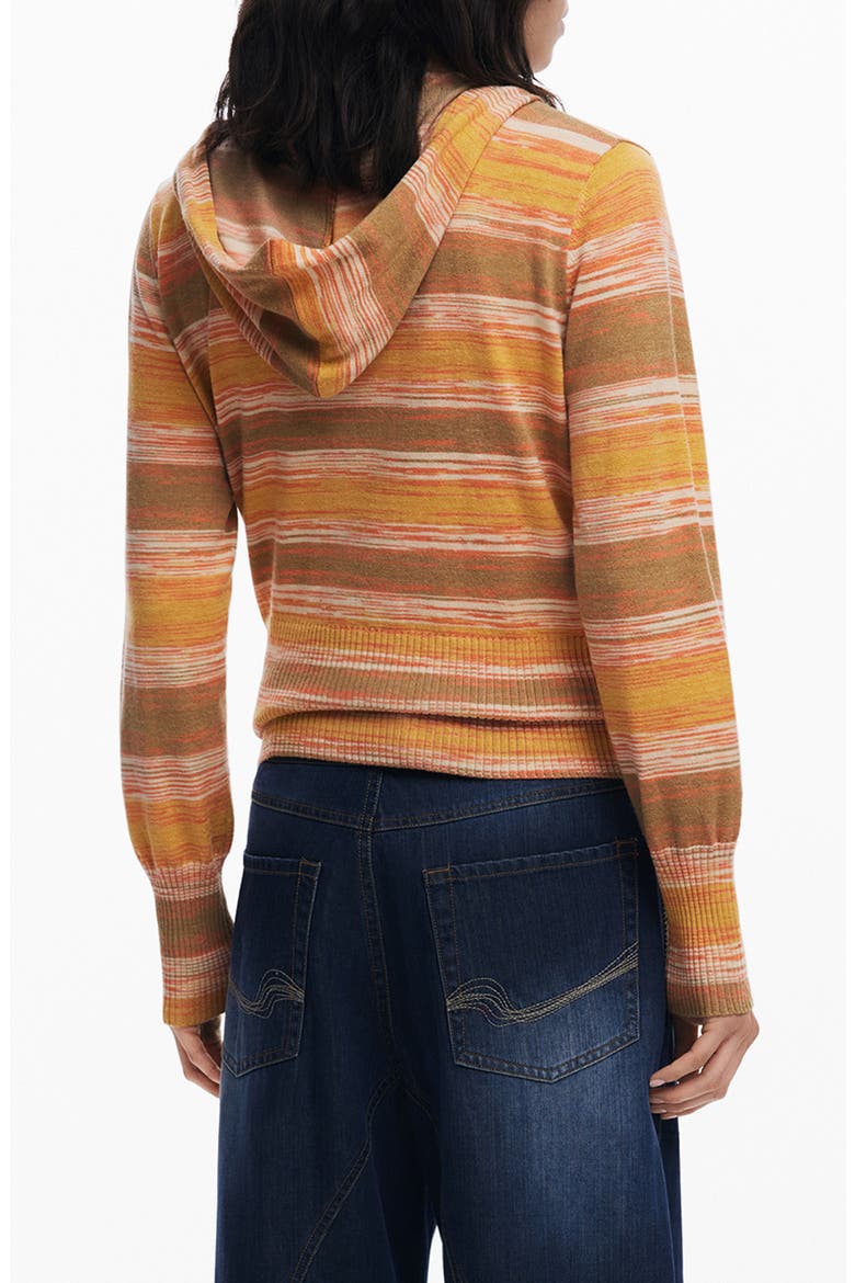 Space Dye Sweater Hoodie, Alternate, color, ORANGE
