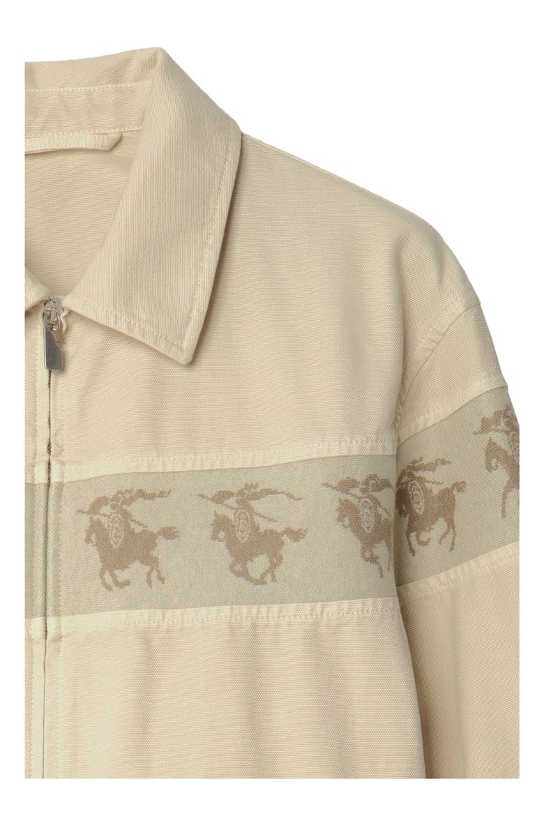 Galloping Knight Cotton Canvas Jacket, Alternate, color, Tundra beige