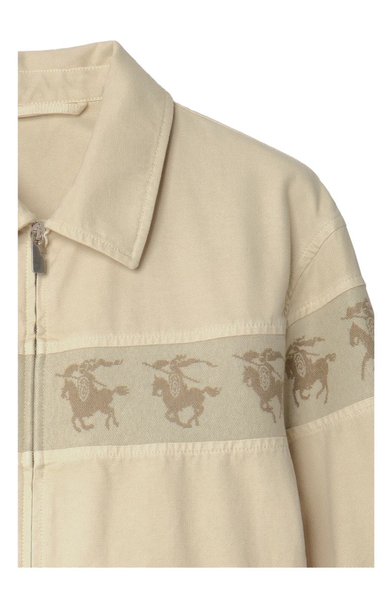 Burberry Galloping Knight Cotton Canvas Jacket, Alternate, color, Tundra Beige