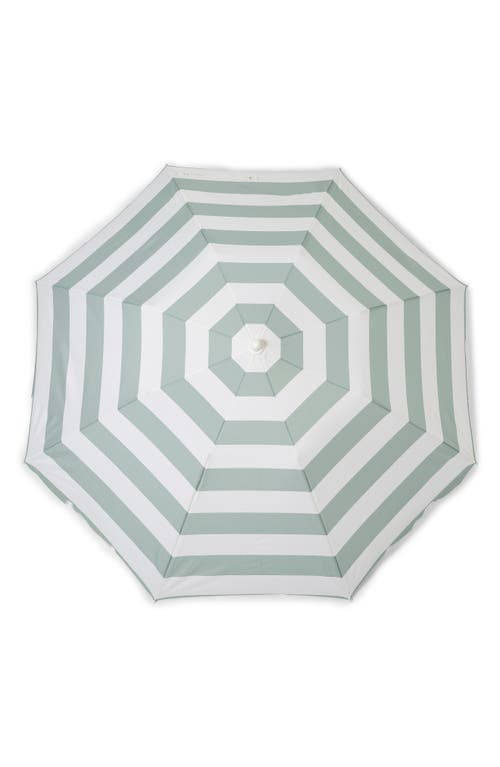 Sunnylife Compact Beach Umbrella In La Palma Sage Stripe