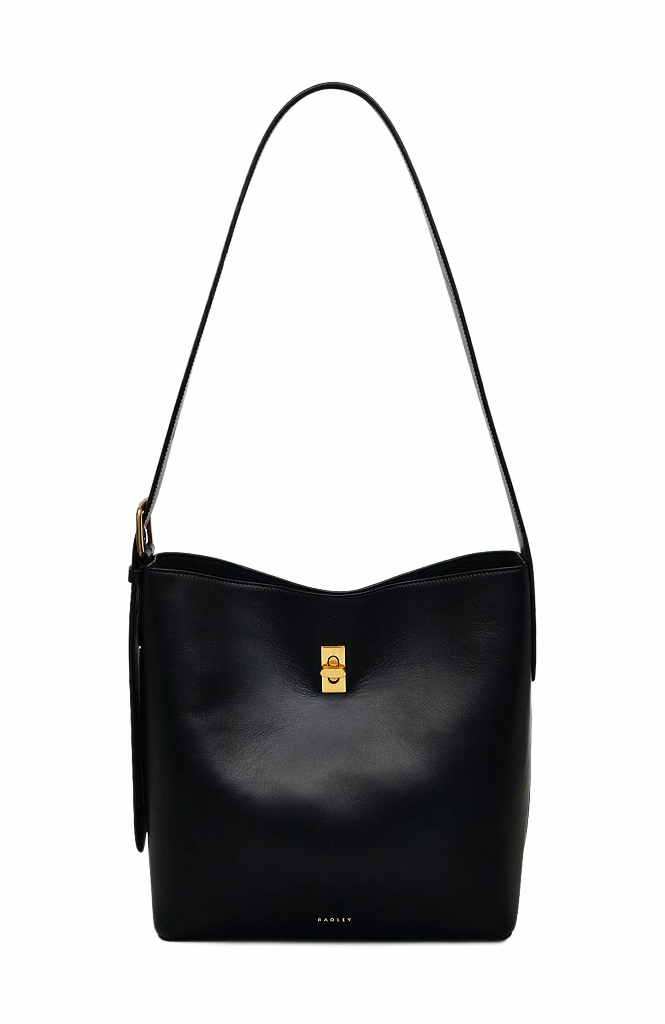 Radley Threadneedle Street Large Open Top Shoulder Bag, Main, color, Black