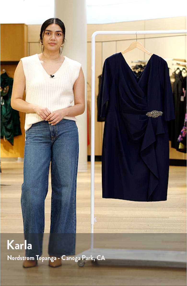 Pleated Sheath Cocktail Dress, sales video thumbnail