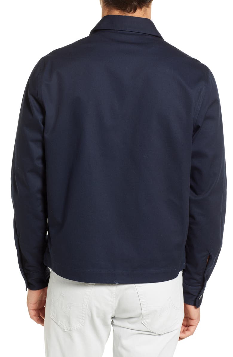 BOSS Hugo Boss Leroy Zip Front Cotton Shirt, Alternate, color,