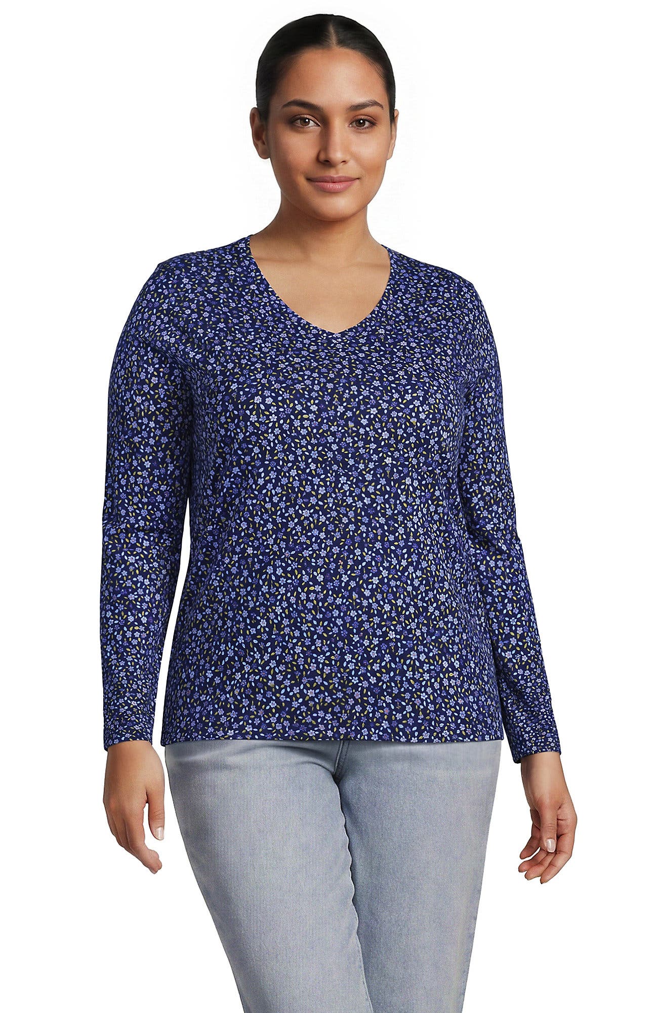 Clear Blue/Navy Ditsy Floral