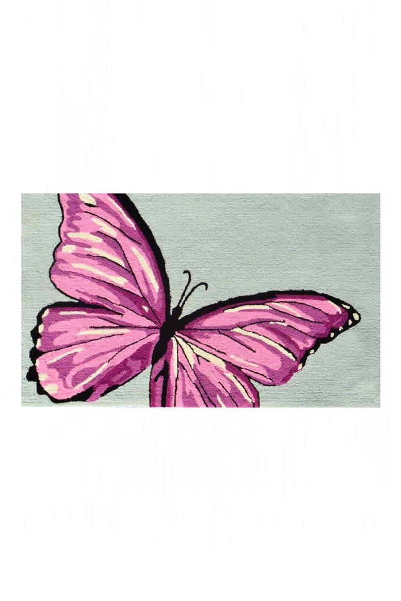Butterfly Indoor/Outdoor Doormat, Main, color, PINK MULTI