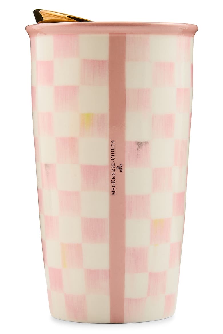 Rosy Check Travel Cup, Alternate, color, ROSY