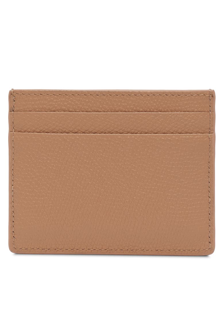 VLOGO Signature Leather Card Case, Alternate, color, ROSE SAND
