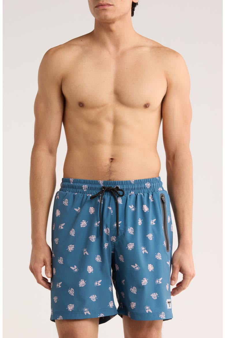 Futura Volley Swim Trunks, Main, color, GREY TEAL