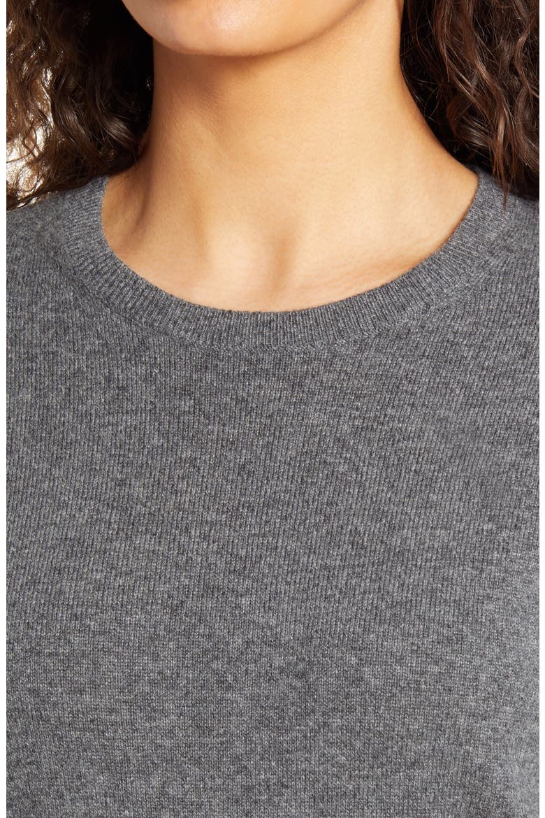The Cashmere Crew Sweater, Alternate, color, CHARCOAL