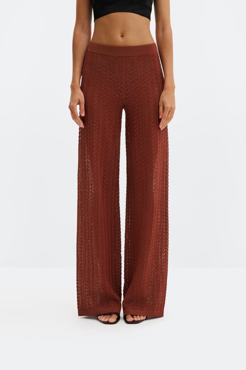 Martina Wide Structure Knitted Pants
