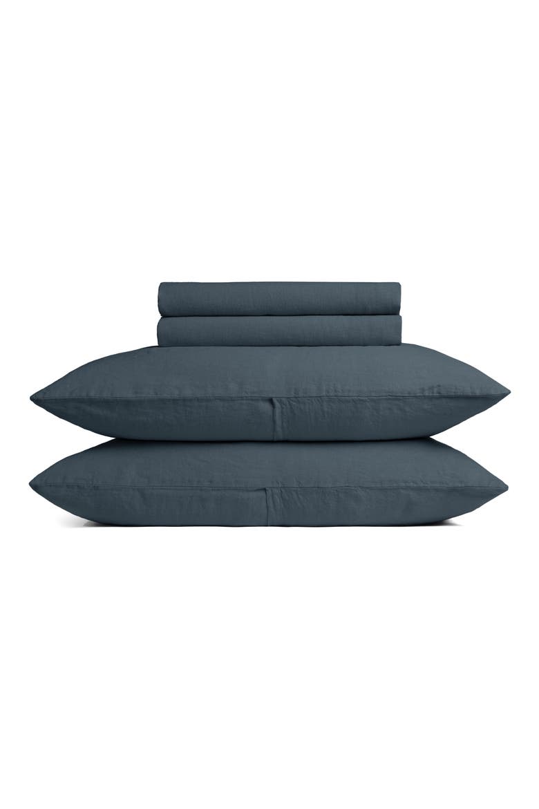 Linen Sheet Set, Main, color, DUSK