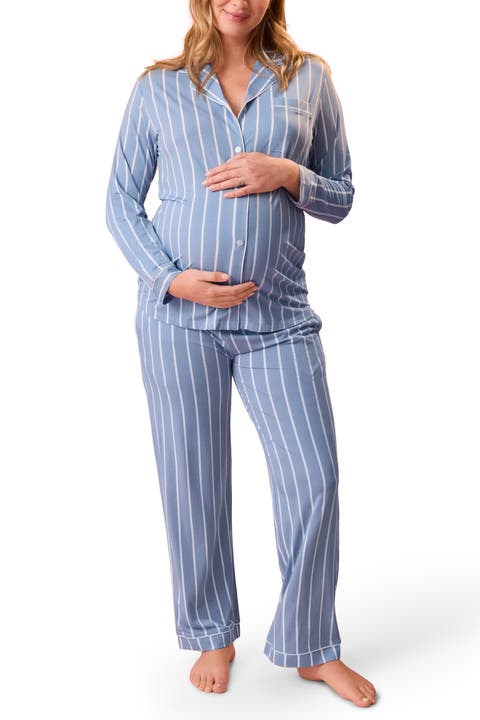 Clea Classic Long Sleeve Maternity & Nursing Pajama