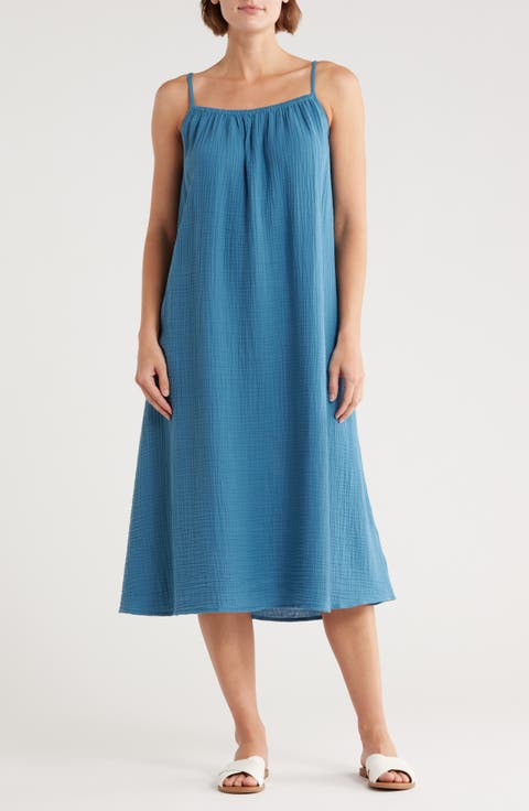 Organic Cotton Gauze Cami Maxi Dress