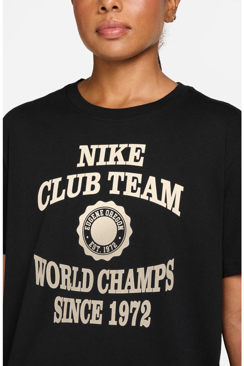 Club Team Graphic Boyfriend T-Shirt, Alternate, color, BLACK