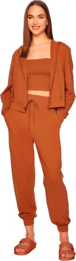 Front Zip Crop Hoodie